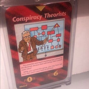 Conspiracy Theorists Card NM INWO Illuminati New World Order Glen Beck?
